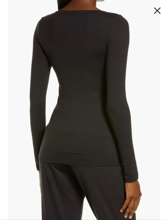 NWT Felina Velvety Soft Lounge Wear scoop neck Long Sleeve Top Size XL - Picture 3 of 6